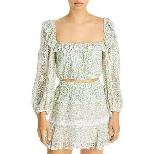 Love Shack Fancy Dorabella Crop Top